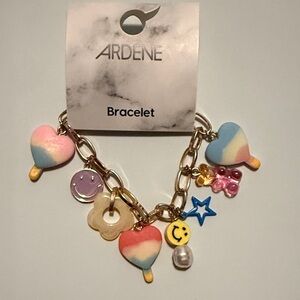 Ardene Multicolor Heart and Charm Bracelet